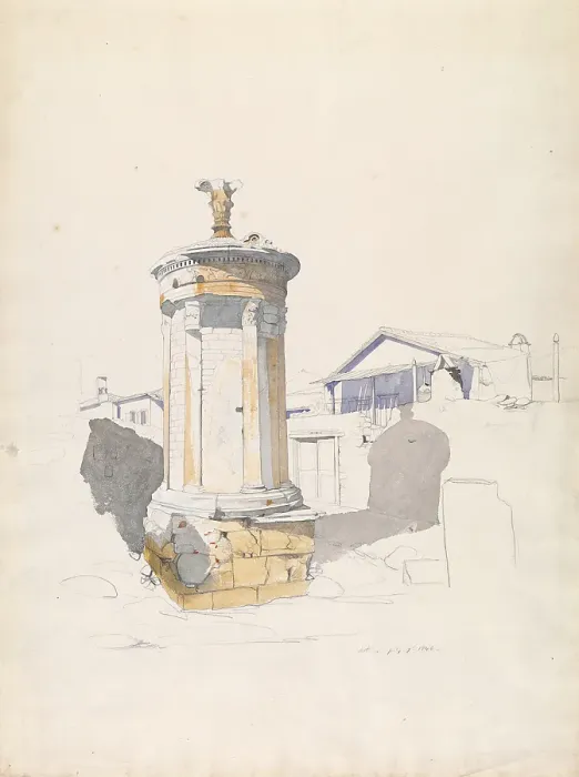 Framed Print : The Choregic Monument of Lysikrates, Athens, July 1846. Creator: Thomas Hartley Cromek Framed Print : The Choregic Monument of Lysikrates, Athens, July 1846. Creator: Thomas Hartley Cromek