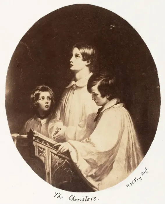 Framed Print : The Choristers, 1853-56. Creator: Peter Wickens Fry Framed Print : The Choristers, 1853-56. Creator: Peter Wickens Fry