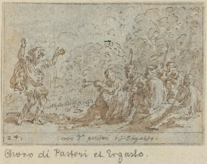 Framed Print : Chorus of Shepherds and Ergasto, 1640. Creator: Johann Wilhelm Baur Framed Print : Chorus of Shepherds and Ergasto, 1640. Creator: Johann Wilhelm Baur