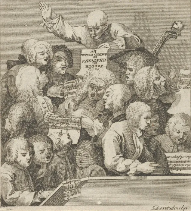 Framed Print : A Chorus of Singers, ca. 1800. Creator: Dent Framed Print : A Chorus of Singers, ca. 1800. Creator: Dent