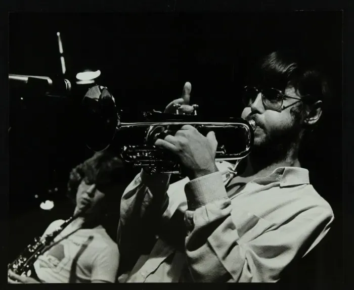 Framed Print : Chris Hunter (saxophone) and Guy Barker (trumpet) playing at The Stables, Wavendon, Buckinghamshire Framed Print : Chris Hunter (saxophone) and Guy Barker (trumpet) playing at The Stables, Wavendon, Buckinghamshire
