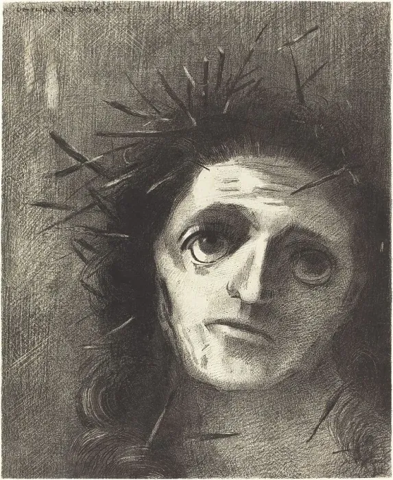 Framed Print : Christ, 1887. Creator: Odilon Redon Framed Print : Christ, 1887. Creator: Odilon Redon