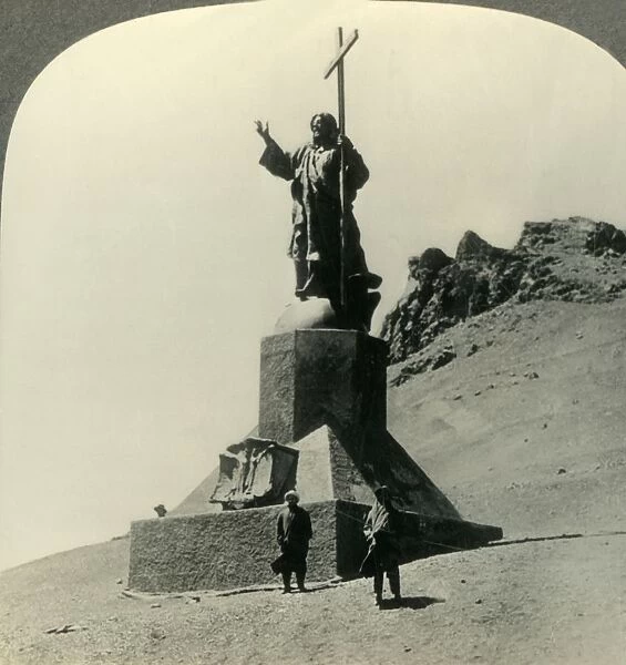 Christ of the Andes, Statue Commemorating Treaty between Chile and Argentina. S. America, c1930s