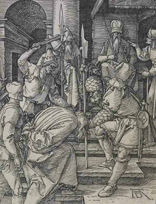 Framed Print : Christ before Annas. From: The small Passion. c.1508-1509. Creator: Albrecht Durer Framed Print : Christ before Annas. From: The small Passion. c.1508-1509. Creator: Albrecht Durer