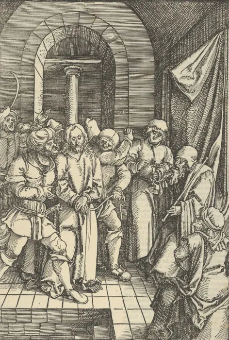 Framed Print : Christ before Annas, from Speculum passionis domini nostri Ihesu Christi, 1507 Framed Print : Christ before Annas, from Speculum passionis domini nostri Ihesu Christi, 1507