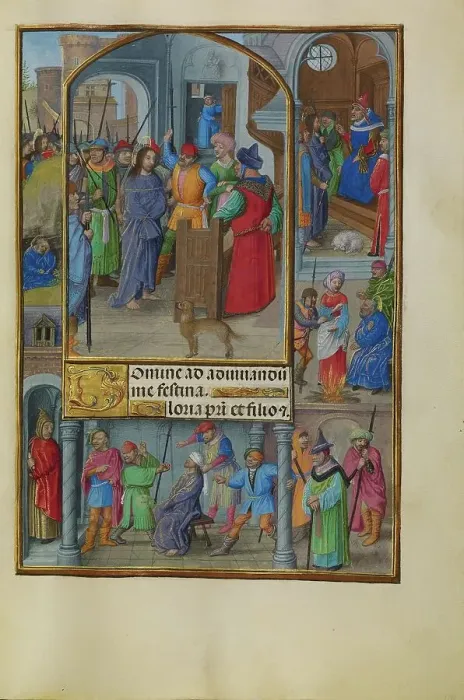 Framed Print : Christ before Annas; Spinola Hours, about 1510-1520. Creator: Master of the Dresden Prayer Book Framed Print : Christ before Annas; Spinola Hours, about 1510-1520. Creator: Master of the Dresden Prayer Book