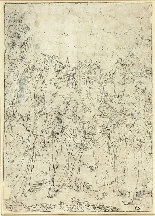 Framed Print : Christ and the Apostles, c. 1625. Creator: Johann Mathias Kager Framed Print : Christ and the Apostles, c. 1625. Creator: Johann Mathias Kager