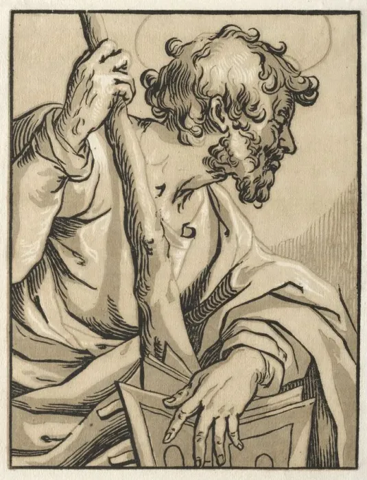 Framed Print : Christ and the Apostles: St. Judas Thaddeus (with the Club), 1600s. Creator: Ludolph Büsinck Framed Print : Christ and the Apostles: St. Judas Thaddeus (with the Club), 1600s. Creator: Ludolph Büsinck