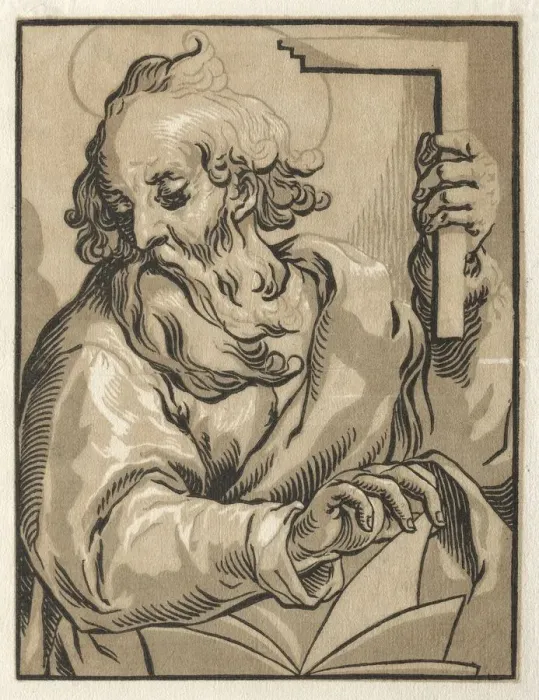 Framed Print : Christ and the Apostles: St. Thomas (with the Square), 1600s. Creator: Ludolph Büsinck Framed Print : Christ and the Apostles: St. Thomas (with the Square), 1600s. Creator: Ludolph Büsinck