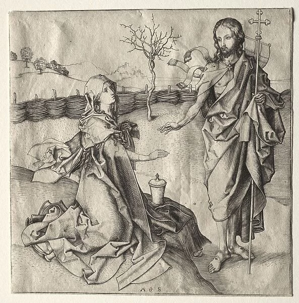 Christ Appearing to the Magdalen. Creator: Martin Schongauer (German, c. 1450-1491)