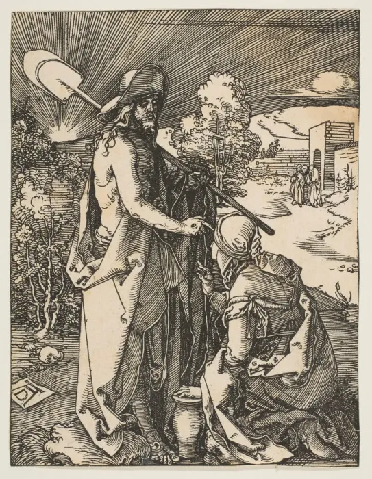 Framed Print : Christ Appearing to Mary Magdalen, from The Small Passion, ca. 1510 Framed Print : Christ Appearing to Mary Magdalen, from The Small Passion, ca. 1510