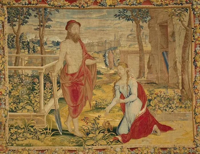 Framed Print : Christ Appearing to Mary Magdalene (Noli Me Tangere), Flanders, 1540 / 45. Creator: Willem de Pannemaker Framed Print : Christ Appearing to Mary Magdalene (Noli Me Tangere), Flanders, 1540 / 45. Creator: Willem de Pannemaker