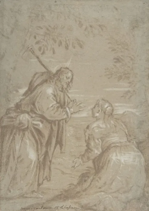 Framed Print : Christ Appearing to Saint Mary Magdalen ('Noli Me Tangere'), ca. 1560 Framed Print : Christ Appearing to Saint Mary Magdalen ('Noli Me Tangere'), ca. 1560