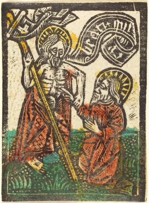 Framed Print : Christ Appearing to Thomas, 1460 / 1480. Creator: Workshop of the Master of the Aachen Framed Print : Christ Appearing to Thomas, 1460 / 1480. Creator: Workshop of the Master of the Aachen