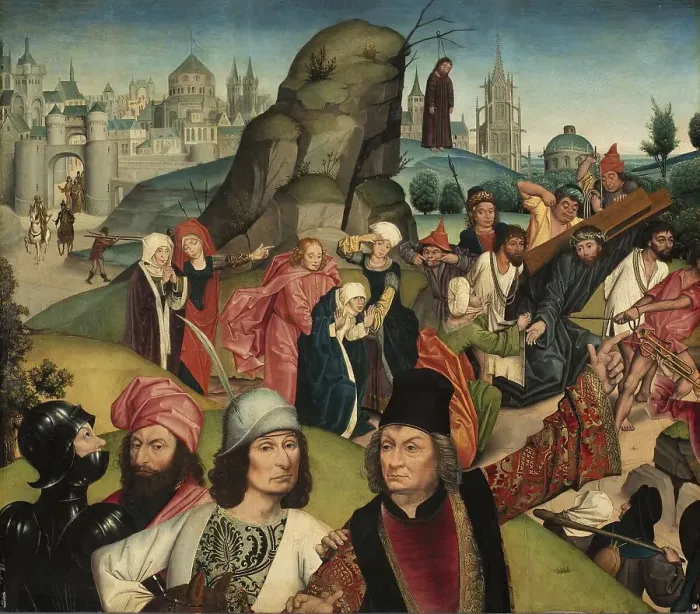 Framed Print : Christ bearing the Cross, 1477. Creator: Derick Baegert Framed Print : Christ bearing the Cross, 1477. Creator: Derick Baegert