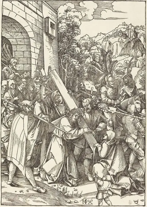 Framed Print : Christ Bearing the Cross. Creator: Hans Schäufelein the Elder Framed Print : Christ Bearing the Cross. Creator: Hans Schäufelein the Elder