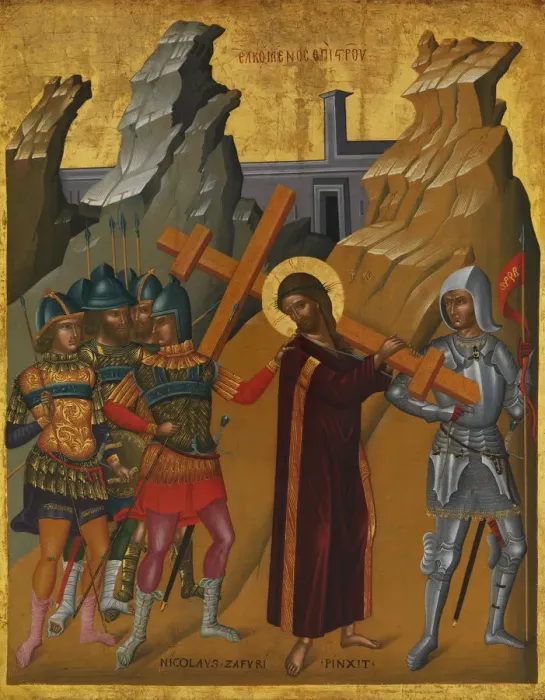 Framed Print : Christ Bearing the Cross. Creator: Nicholas Tzafouris Framed Print : Christ Bearing the Cross. Creator: Nicholas Tzafouris