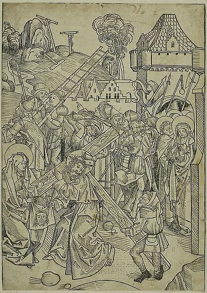 Christ Bearing the Cross, page 81, from the Treasury (Schatzbehalter), 1491. Creator: Michael Wolgemut