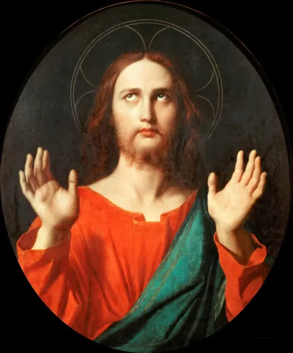 Framed Print : Christ Blessing, 1834. Creator: Ingres, Jean Auguste Dominique (1780-1867)