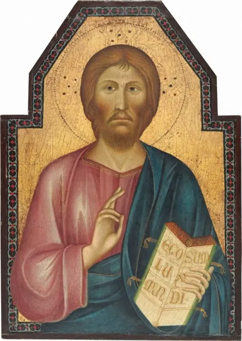 Framed Print : Christ Blessing, c. 1310. Creator: Grifo di Tancredi Framed Print : Christ Blessing, c. 1310. Creator: Grifo di Tancredi