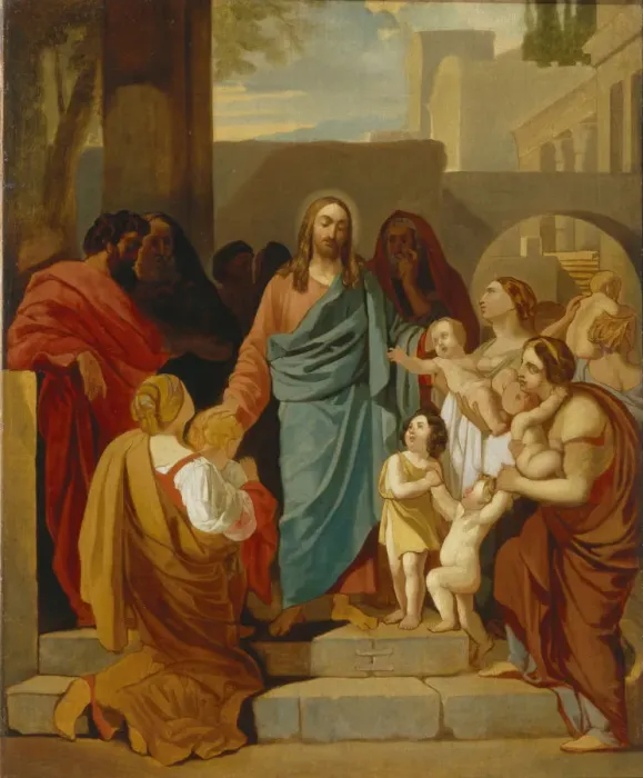 Framed Print : Christ Blessing the Children, 1824. Artist: Briullov, Karl Pavlovich (1799-1852) Framed Print : Christ Blessing the Children, 1824. Artist: Briullov, Karl Pavlovich (1799-1852)