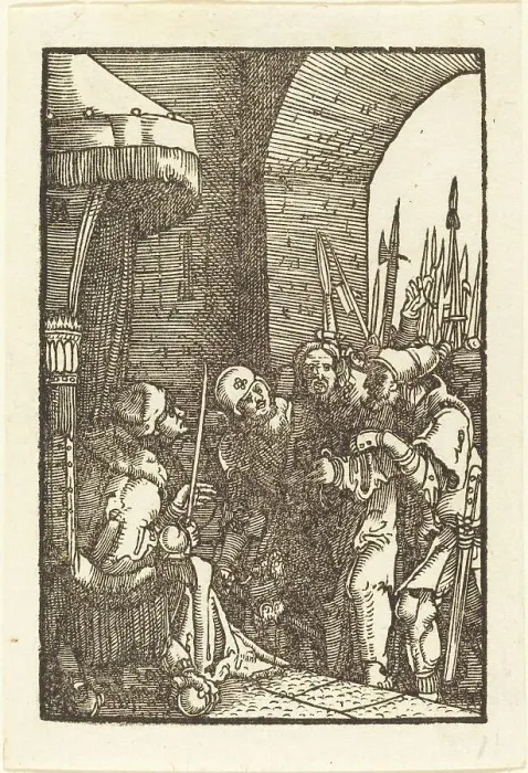 Framed Print : Christ before Caiaphas, c. 1513. Creator: Albrecht Altdorfer Framed Print : Christ before Caiaphas, c. 1513. Creator: Albrecht Altdorfer