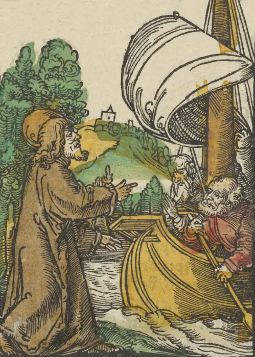 Framed Print : Christ Calming the Storm on Lake Tiberias, from Das Plenarium, 1517 Framed Print : Christ Calming the Storm on Lake Tiberias, from Das Plenarium, 1517