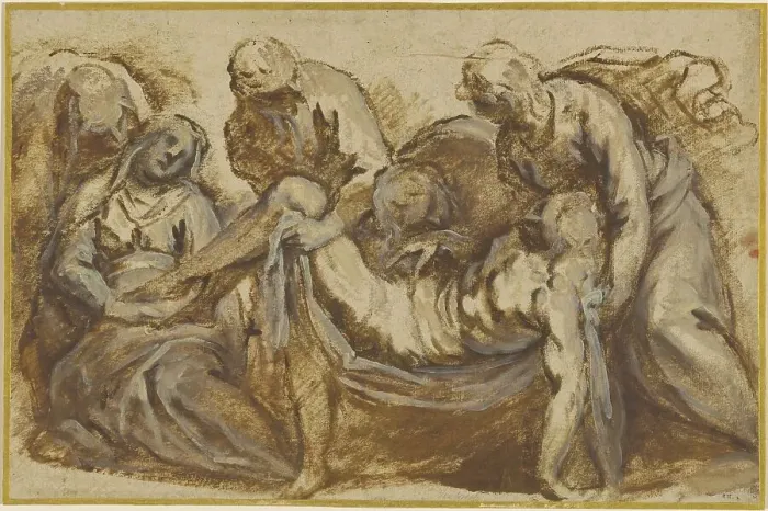 Framed Print : Christ Carried to the Tomb, 1607 / 1620. Creator: Jacopo Palma Framed Print : Christ Carried to the Tomb, 1607 / 1620. Creator: Jacopo Palma