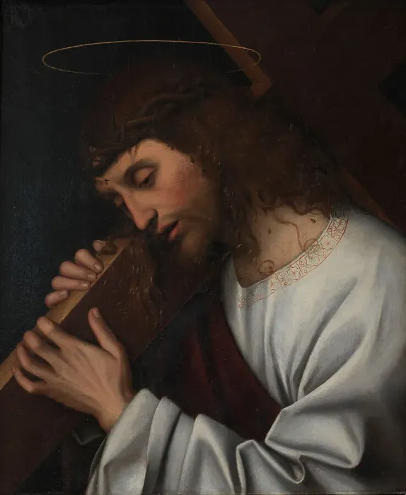 Framed Print : Christ Carrying the Cross, 1498-1501. Creator: Gian Francesco de Maineri Framed Print : Christ Carrying the Cross, 1498-1501. Creator: Gian Francesco de Maineri
