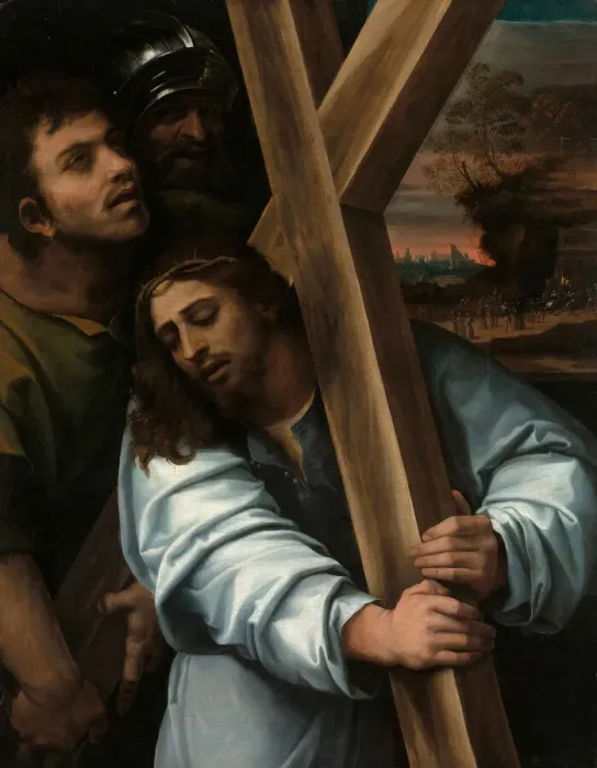 Framed Print : Christ Carrying the Cross, about 1515 / 1517. Creator: Sebastiano del Piombo Framed Print : Christ Carrying the Cross, about 1515 / 1517. Creator: Sebastiano del Piombo