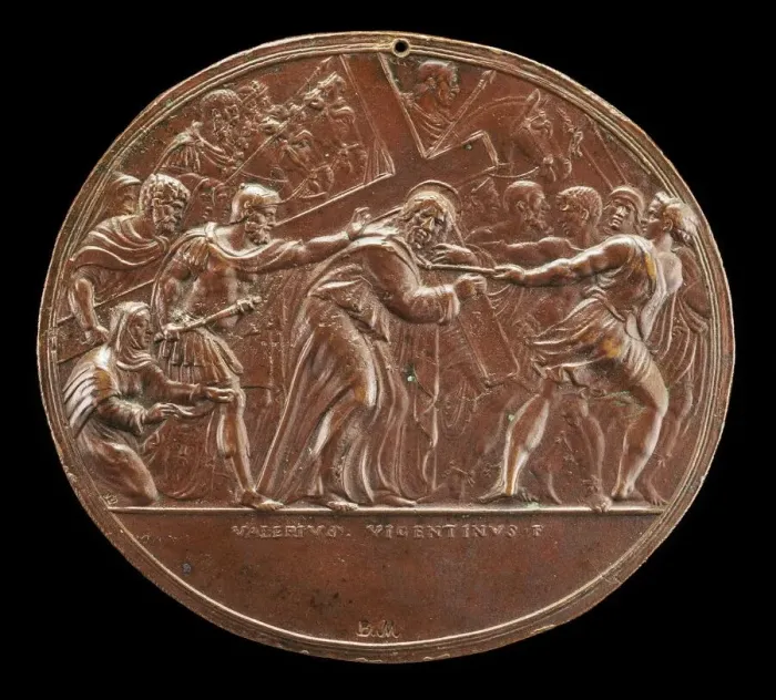 Framed Print : Christ Carrying the Cross, 1525 or after. Creator: Valerio Belli Framed Print : Christ Carrying the Cross, 1525 or after. Creator: Valerio Belli