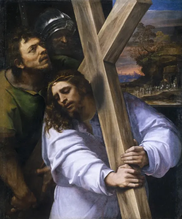 Framed Print : Christ Carrying the Cross. Artist: Piombo, Sebastiano, del (1485-1547) Framed Print : Christ Carrying the Cross. Artist: Piombo, Sebastiano, del (1485-1547)