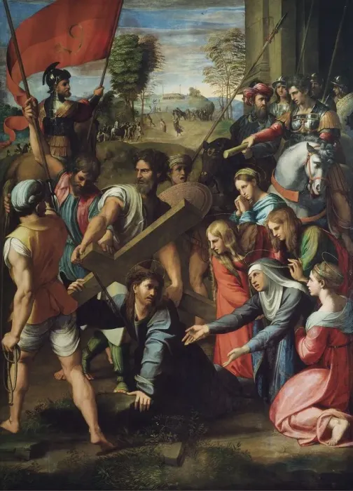 Framed Print : Christ Carrying the Cross. Artist: Raphael (1483-1520) Framed Print : Christ Carrying the Cross. Artist: Raphael (1483-1520)