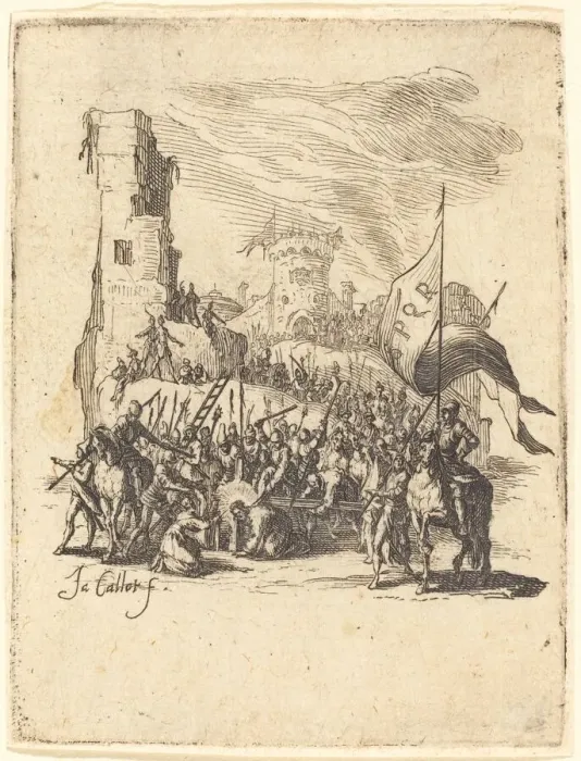 Framed Print : Christ Carrying the Cross, c. 1624 / 1625. Creator: Jacques Callot Framed Print : Christ Carrying the Cross, c. 1624 / 1625. Creator: Jacques Callot
