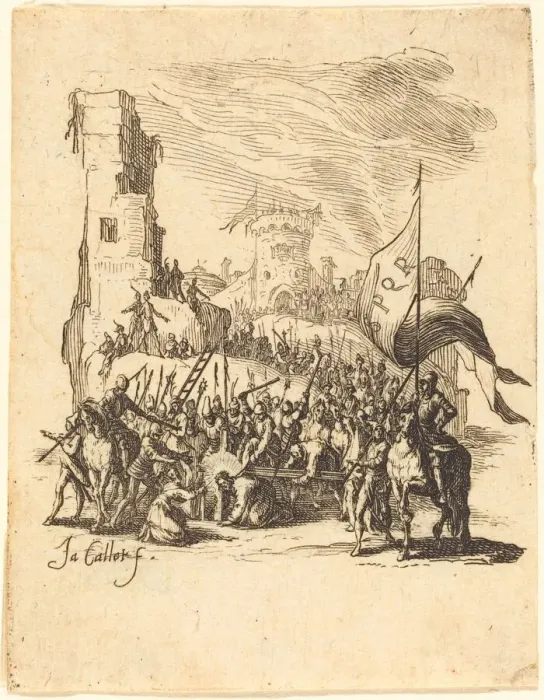 Framed Print : Christ Carrying the Cross, c. 1624  /  1625. Creator: Jacques Callot