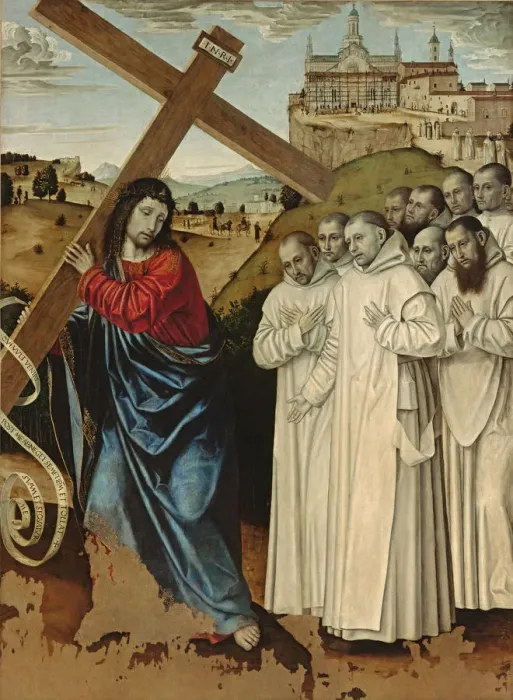 Framed Print : Christ Carrying the Cross with Carthusians Framed Print : Christ Carrying the Cross with Carthusians