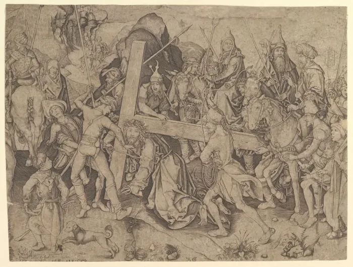 Framed Print : Christ Carrying the Cross (copy), 15th century. Creator: Wolf Huber Framed Print : Christ Carrying the Cross (copy), 15th century. Creator: Wolf Huber