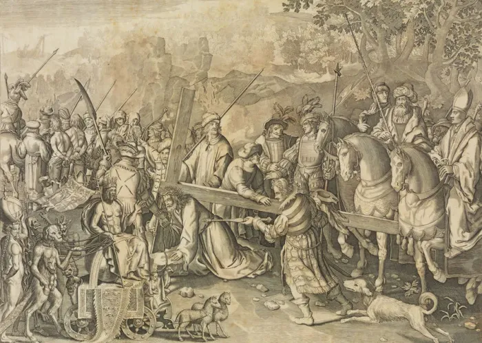 Framed Print : Christ Carrying the Cross (copy), 1660-96. Creator: Johannes de Ram Framed Print : Christ Carrying the Cross (copy), 1660-96. Creator: Johannes de Ram