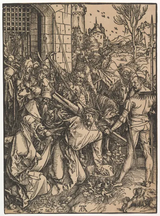 Framed Print : Christ Carrying the Cross, from The Large Passion, ca. 1498. Creator: Albrecht Durer Framed Print : Christ Carrying the Cross, from The Large Passion, ca. 1498. Creator: Albrecht Durer