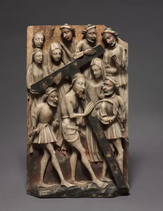 Framed Print : Christ Carrying the Cross (Panel from an Altarpiece), 1400s. Creator: Unknown Framed Print : Christ Carrying the Cross (Panel from an Altarpiece), 1400s. Creator: Unknown
