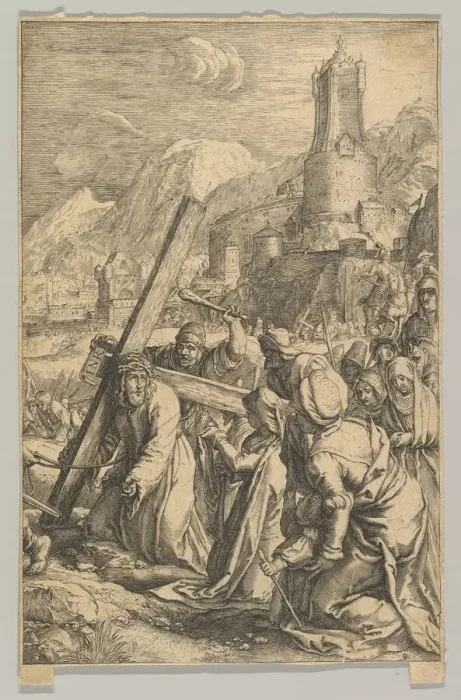 Framed Print : Christ Carrying the Cross, from The Passion of Christ, ca. 1623