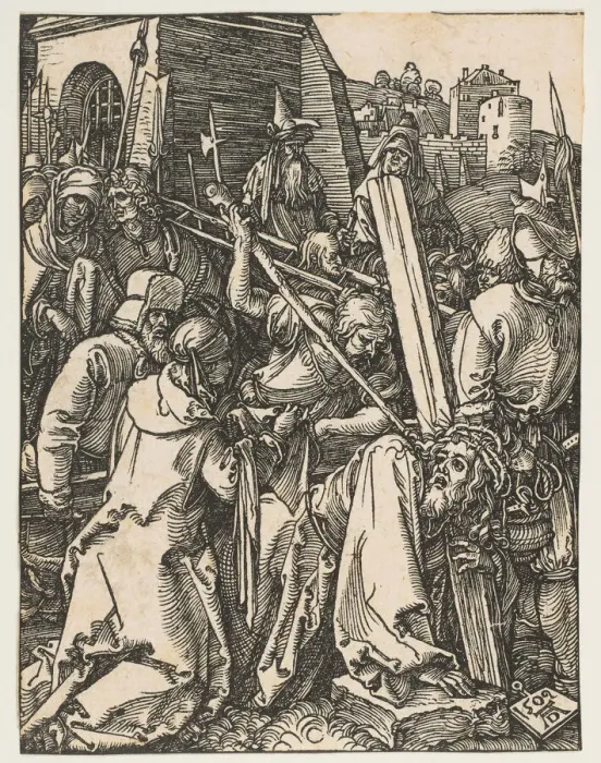 Framed Print : Christ Carrying the Cross, from The Small Passion, ca. 1509. Creator: Albrecht Durer Framed Print : Christ Carrying the Cross, from The Small Passion, ca. 1509. Creator: Albrecht Durer