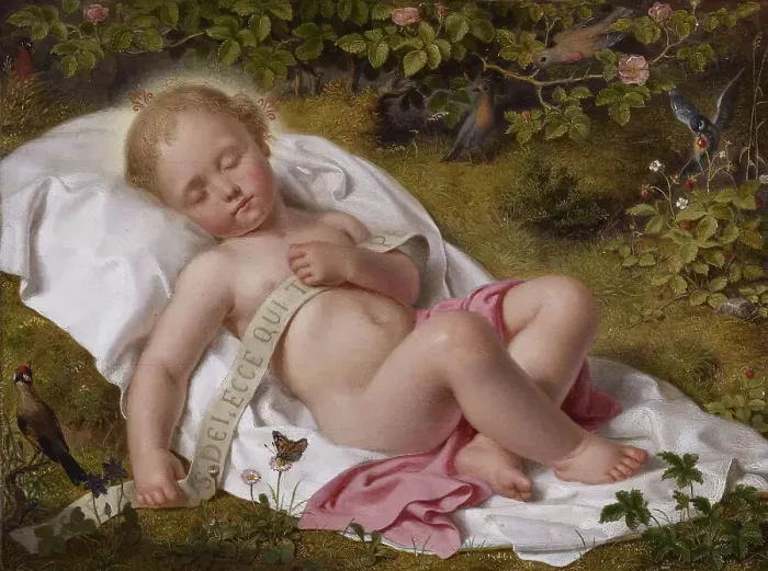 Framed Print : The Christ Child, 1849. Creator: Andreas Johann Jacob Muller Framed Print : The Christ Child, 1849. Creator: Andreas Johann Jacob Muller