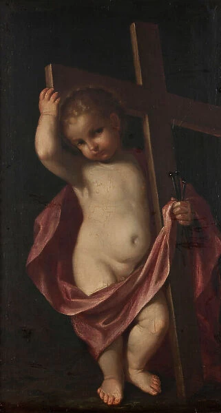 The Christ Child Holding a Cross, 17th century. Creator: After Guercino  (1591-1666)  