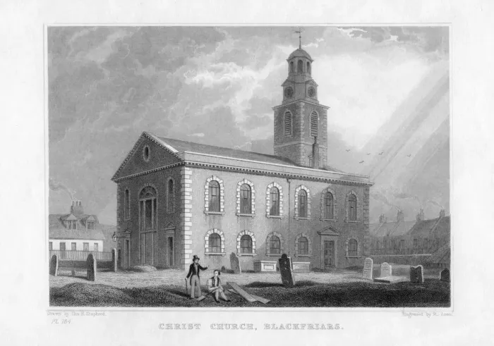 Framed Print : Christ Church, Blackfriars, Southwark, London, 19th century. Artist: R Acon Framed Print : Christ Church, Blackfriars, Southwark, London, 19th century. Artist: R Acon