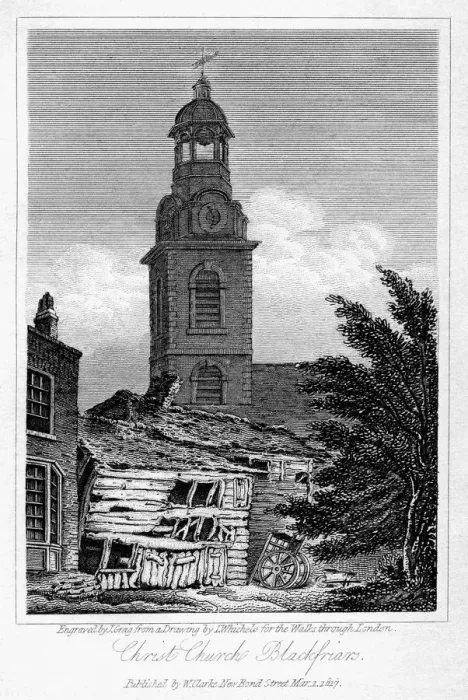 Framed Print : Christ Church, Blackfriars, Southwark, London, 1817. Artist: J Greig Framed Print : Christ Church, Blackfriars, Southwark, London, 1817. Artist: J Greig