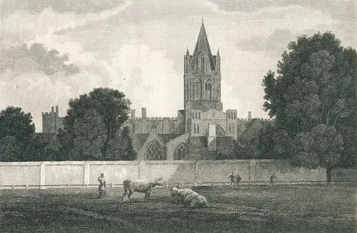 Framed Print : Christ Church Cathedral, Oxford, 1811. Artist: Elizabeth Byrne Framed Print : Christ Church Cathedral, Oxford, 1811. Artist: Elizabeth Byrne