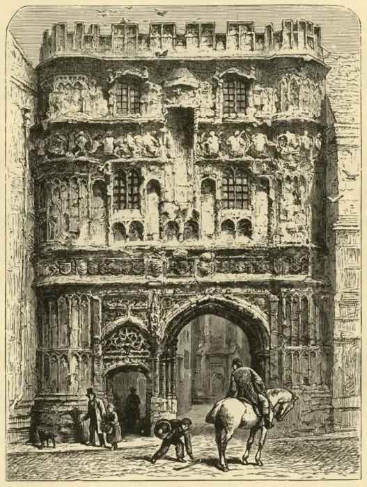 Framed Print : Christ Church Gateway, 1898. Creator: Unknown Framed Print : Christ Church Gateway, 1898. Creator: Unknown