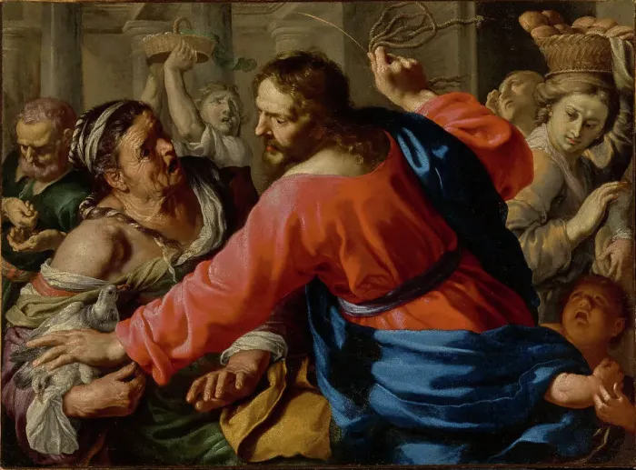 Framed Print : Christ Cleansing the Temple, about 1655. Creator: Bernardino Mei Framed Print : Christ Cleansing the Temple, about 1655. Creator: Bernardino Mei