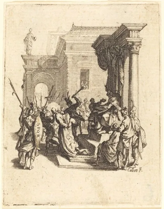 Framed Print : Christ Condemned to Death by Pilate, c. 1624 / 1625. Creator: Jacques Callot Framed Print : Christ Condemned to Death by Pilate, c. 1624 / 1625. Creator: Jacques Callot